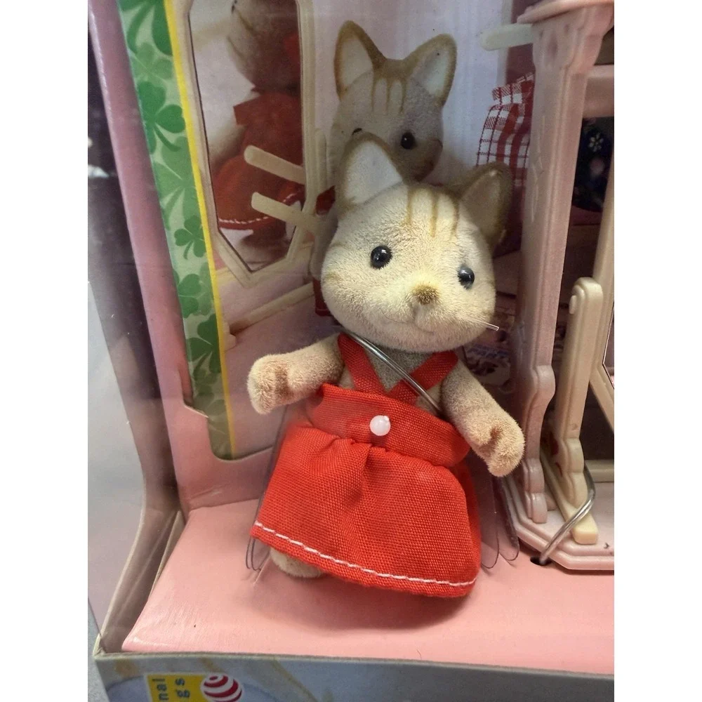 Vintage Calico Critters CC1963 A Special Dress For Camryn McKee an NIB Tabby Cat
